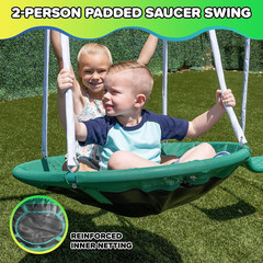 Northridge Metal Swing Set with Slide and Swings for Kids 3-8