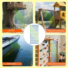 Multi-Colored Climbing Net for Kids – 750 lbs Capacity, 3ft x 6ft, Outdoor Fun!