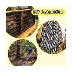 Climbing Cargo Net – 6.5′ x 9.8′, Double Layer Playground Safet… USA FAST SHIP