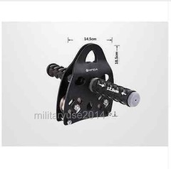 Zip Line Cable Trolley Outdoor Military Kids Fun Rock Climbing Dual Pulley 45KN