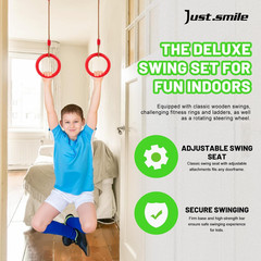 Indoor Doorway Swing & Pull-Up Bar for Kids and Adults – Green