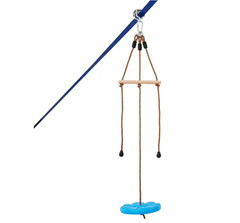 KFFKFF Zip Line Kit 52ft for Kids Adult Zip Line Cars Up to 500 lbs