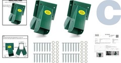 Strong A-Frame Swing Set Brackets with Mounting Hardware – 2 Pack Green