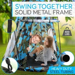 Serenelife Children’s Tree Swing Tent – Indoor/Outdoor-Hanging Rope Swing