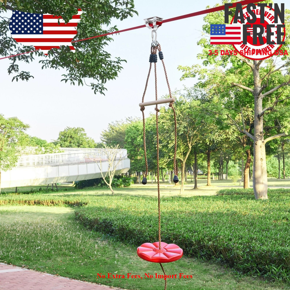 [HOT SALE] 65ft Zipline Kit for Kids and Adults, Slackers Zipline up to 500 lbs.