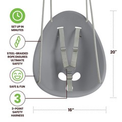 Coconut Toddler Swing – Comfy Baby Swing Outdoor, 3- Point Adjustable Safety …