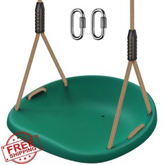 Heavy Duty Swing Seat Green 500LB Capacity Adjustable Rope Carabiners