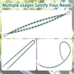 2 Swing Chains Heavy Duty (83″) Fully Plastic Coated with 4 Free Quick Links …