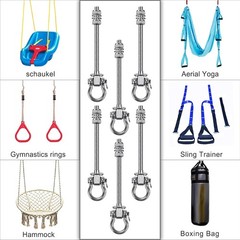 Heavy Duty Stainless Steel Swing Hangers with Bearings – Set of 6