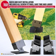 4-Pack Swing Set Anchor Leveling Kit – 201 Stainless Steel, Swing Set Levelin…