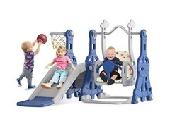 4 in 1 Toddler Slide and Swing Set, Kid Slide for Toddlers Age 1-2, Baby Slid…