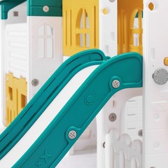 10IN1 Toddler Slide&Swing Playset with Playhouse Climb Playground Indoor Outdoor