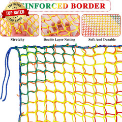 Climbing Cargo Net, 6.5′ X 9.8′ Double Layers Playground Safety Net, Kids Backya