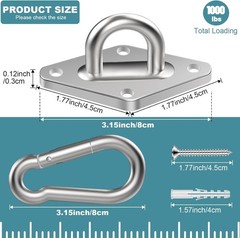 2 Pack Heavy Duty Hammock Hanging Kit 1000Lbs Holding Capacity for Porch