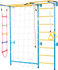 Indoor Jungle Gym for Toddlers, 7-In-1 Climbing Playset with Carbon Steel Swedis