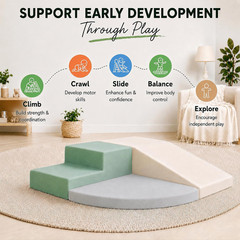 7-Piece Foam Climbing Blocks for Toddlers, Soft Play Climbing Toys Indoor, Baby