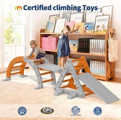 9-in-1 Montessori Pikler Triangle Set with Cushion, Ramp, Arch & Ladder