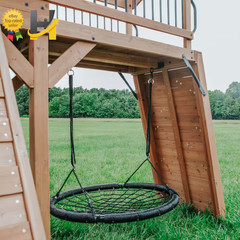 Backyard Discovery Sterling Point Outdoor Playground Set W/ Elevated Clubhouse,
