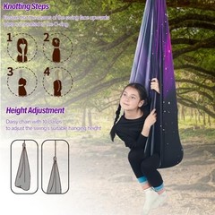 Sensory Swing for Kids Holds up to 300lbs Indoor & Outdoor Therapy Space Purple