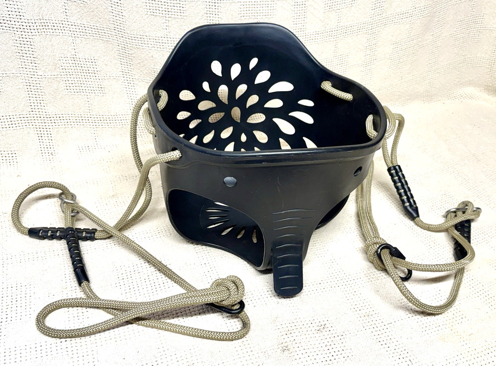 Seleware Heavy-Duty High Back Full Bucket Child Swing Seat Black Elephant Nice!
