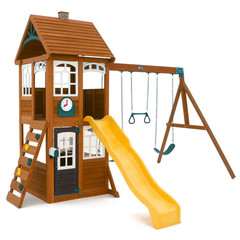 KidKraft McKinley Swing Set /wooden swing set playground outdoor