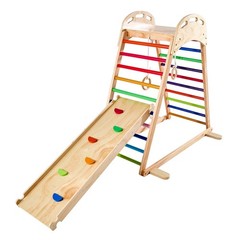 Kids Boys Girls Home Jungle Gym Playset Rock Climbing, Slide, Ladder
