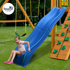 Ws 5032 Olympus Wave Slide 2Piece Plastic Slide for 5′ Decks, Blue