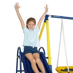 uper 10 Metal Swing Set with Saucer Swing Standing Swing Teeter-Totter Lifetime