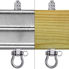 Heavy Duty Swing Hangers Set of 4 – Stainless Steel 304 for Wood & Metal Beams –