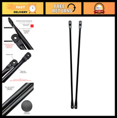 35” Garden Swing Replacement Bars – Matte Black Metal Rods for Hanging Seat (2PC