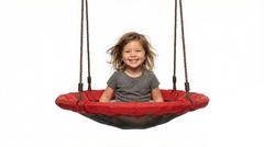 24″ Diameter Red Round Swing Supports up to 300 lbs Swing