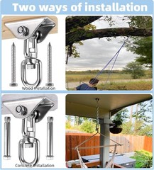 Swing Hanger for Wooden & Concrete Set, 2000LB Capacity Medium, Silver