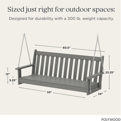 GNS60GY Vineyard 60″ Swing, Slate Grey