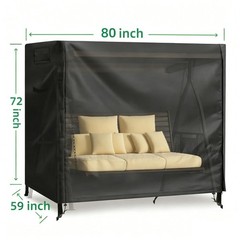 Outdoor Swing Covers 3 Seater Waterproof Patio Hammock Garden Porch Swing Cov…