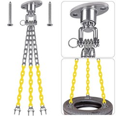 Tire Swing Chains Kit 360° Rotation Heavy Duty Swing Hanger with Coated Chain…