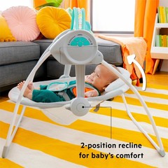 Bright Starts Portable Automatic 6-Speed Baby Swing Music Toy Bar 0-9M