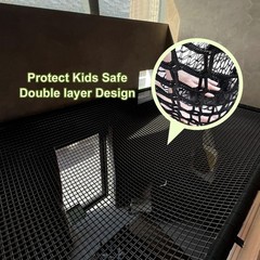 Kids Climbing Cargo Net 6.5×9.8ft – Playground Safety Net for Tree House, Obstac