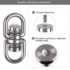 Heavy Duty Bearing Swing Swivel, 360° Rotational Hanging Accessory with 2 Qui…