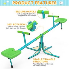 Seesaw Sit and Spin Teeter Totter 360 Swivel Kids Outside Toys Set Rotating NEW