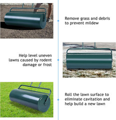 36″ Heavy-Duty Steel Lawn Roller for Smooth, Flat Grass Finish