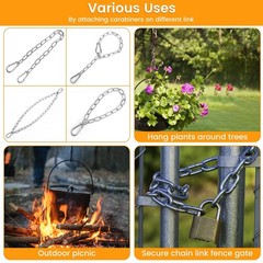 2 Pack 30 Inch Heavy Duty Chains for Swing, 440LB Hanging Chair Chain with 5/…