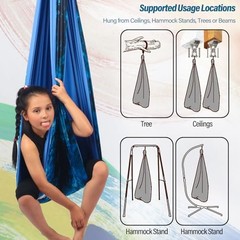 Sensory Swing for Kids & Adults Holds 300lbs Indoor & Outdoor Ice Teal