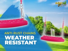 SWING SET STUFF INC. FLAT SEAT WITH 5.5 FT. COATED CHAIN PINK playground 0310