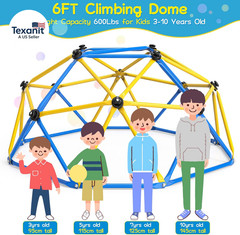 Climbing Dome, Upgraded 6FT Geometric Dome Climber with Climbing Grip for Kids I