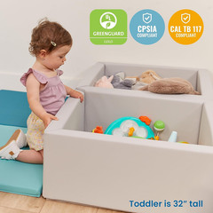 Softzone Light Grey Play Patch Toy Bins – 2-Pack Beginner Playset