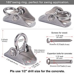 BeneLabel Stainless Steel Heavy Duty Swing Hanger Ceiling Mount 1600 LB Capac…