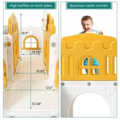 8 in 1 Toddler Climber Slide Playset Outdoor Indoor Slide Playset for Kids