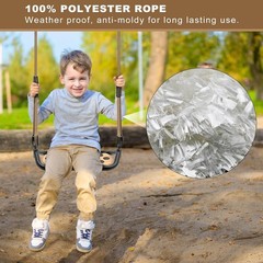 Wooden Swing Seat, Outdoor Tree Swings for Adults and Kids, Comfortable and N…