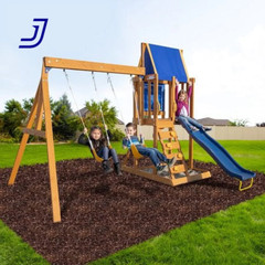 North Peak Wooden Swing Set Playground Outdoor FREE SHIPPING USA ONLY