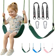 Heavy Duty Kids Swing Seat with 79″ Adjustable Rope, 330 lbs Capacity Swing S…